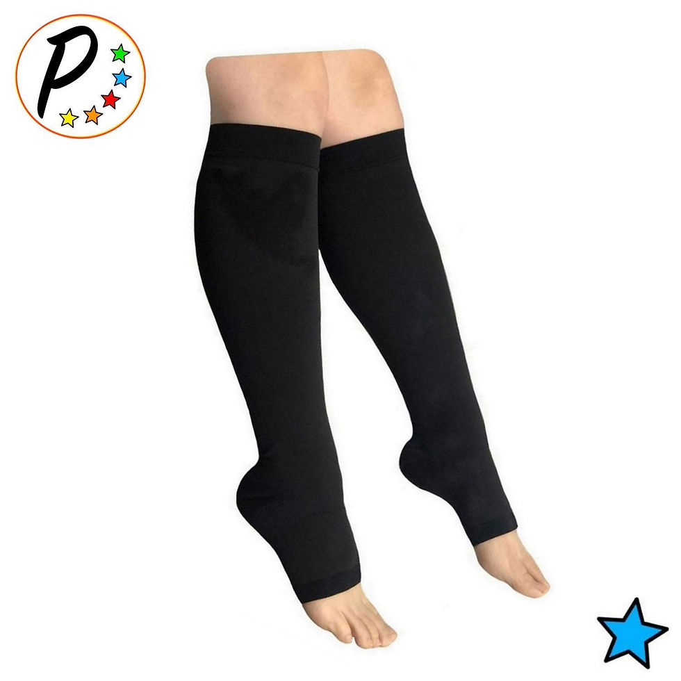 Thumbnail: Traditional Open Toe 30-40 mmHg X-Firm Compression Grade Calf Leg Swelling Socks