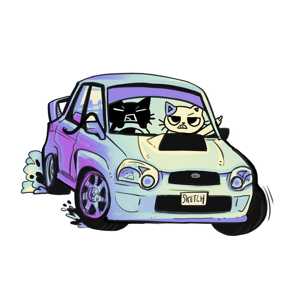Thumbnail: Holographic Subaru Blobeye Cats Sticker