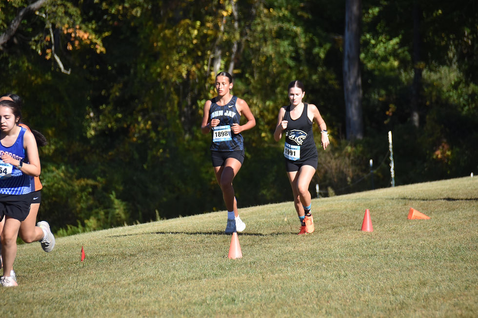 Putnam Valley High School cross-country runners in action.