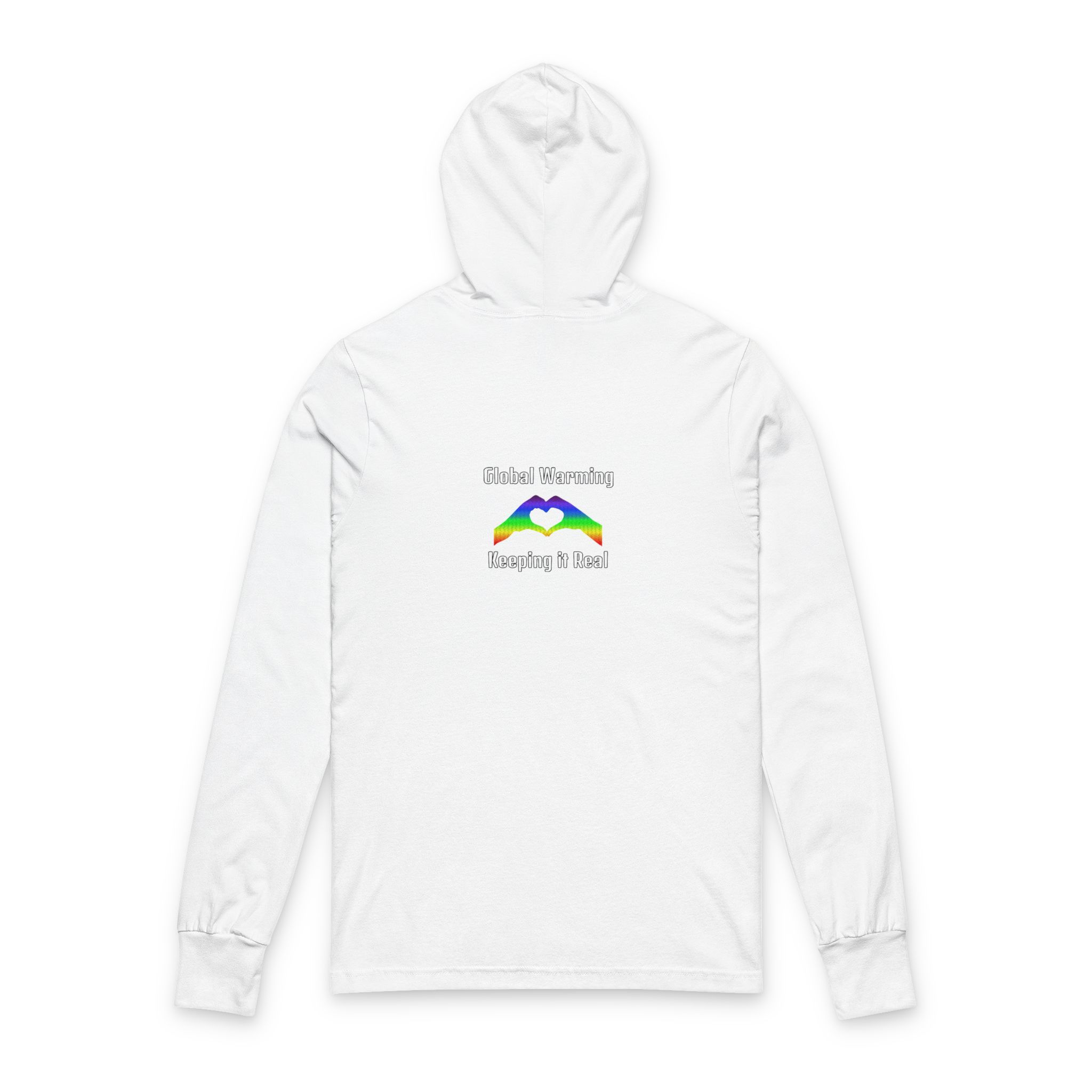 سترة بغطاء رأس للكبار / الاحتباس الحراري - "أحب" - قطن 100%