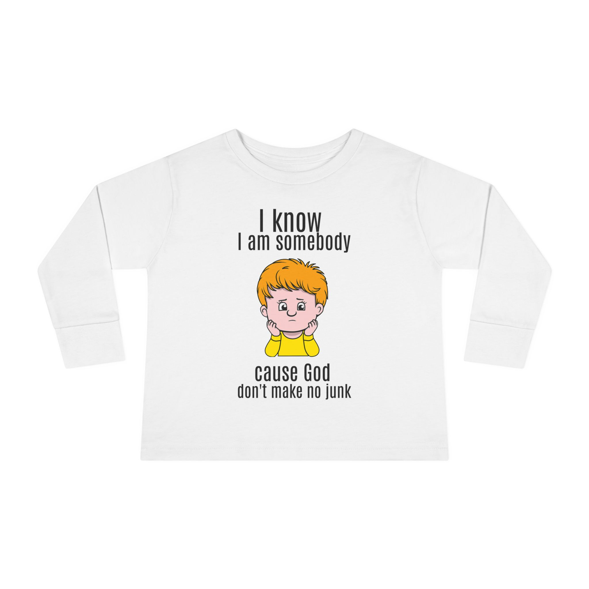 تيشيرت للأولاد الصغار / لون بيج فاتح - "أعلم أنني شخص مميز" - قطن 100%