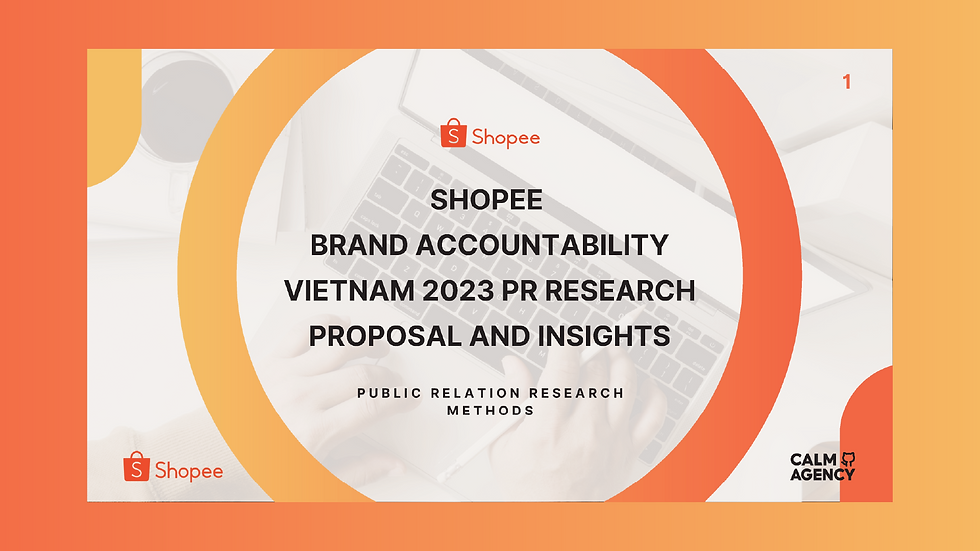 Shopee Vietnam 2023 PR Research Proposal