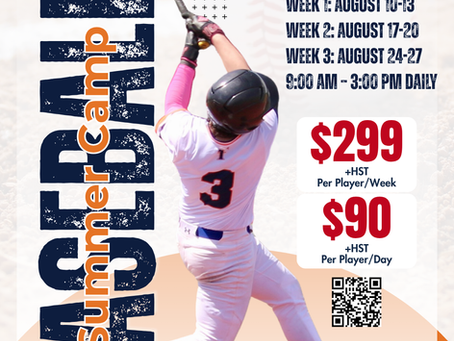 York Simcoe Fieldhouse Announces 2026 Summer Baseball Camp Schedule
