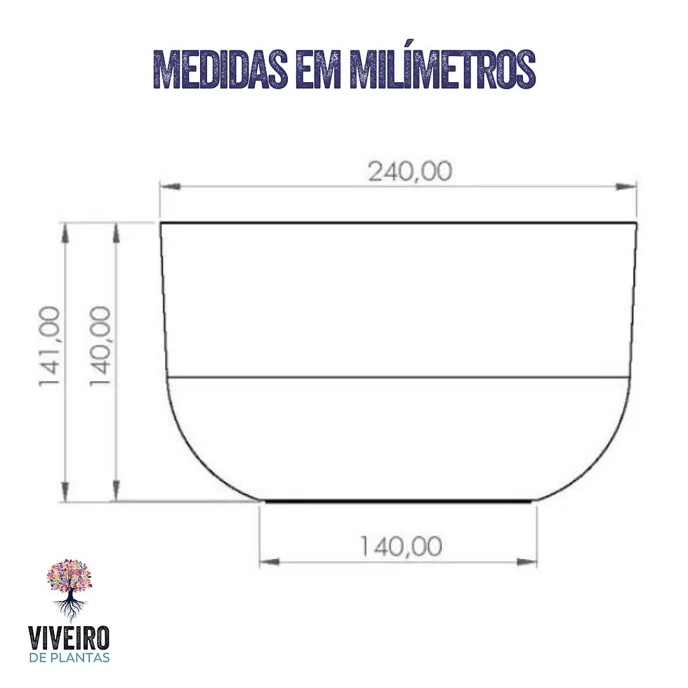 Miniatura: Cuia Due 24cm para Plantas com Cuia 21cm - 6 Cores