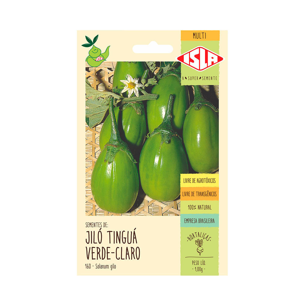 Sementes de Jiló Tinguá Verde Claro