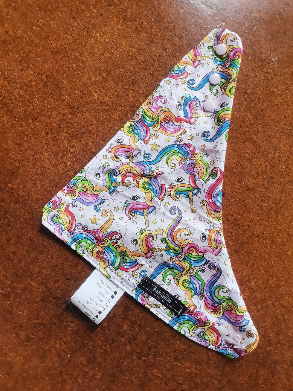 Thumbnail: Triangle bib, Unicorn