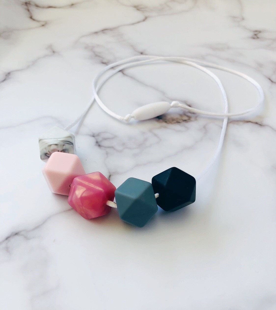 Marble & Pearl Necklace