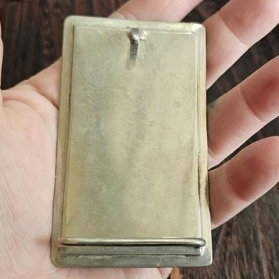 Thumbnail: Mid Century Avacado Green Belt Buckle