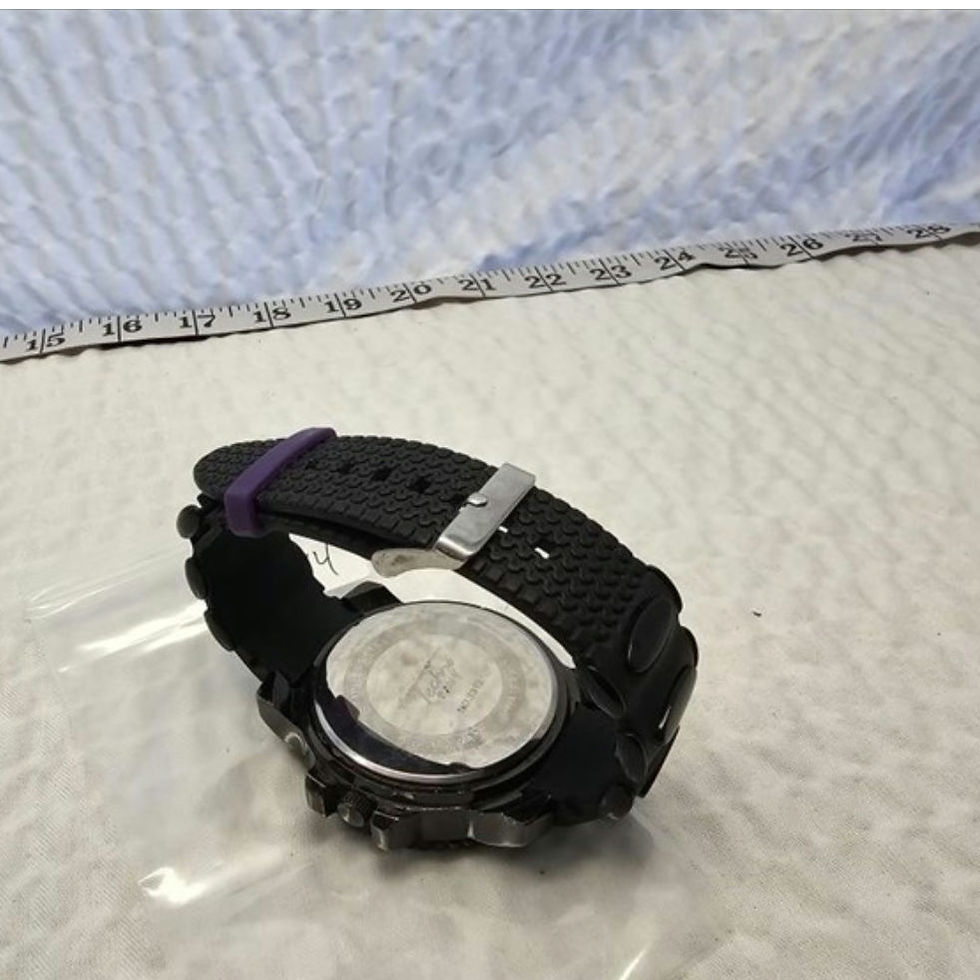 Thumbnail: Big Face Black Techno Pave Mens Watch