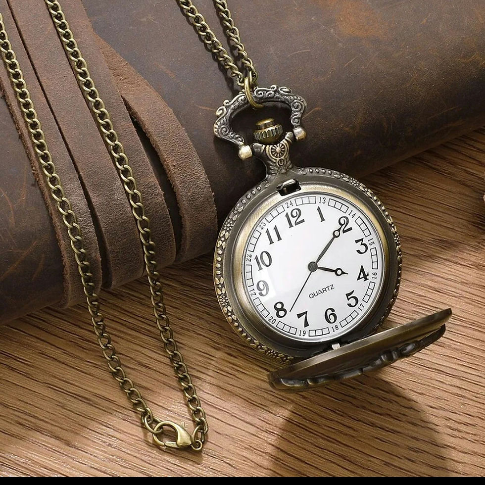 Thumbnail: Retro motorcycle quartz pocket watch 