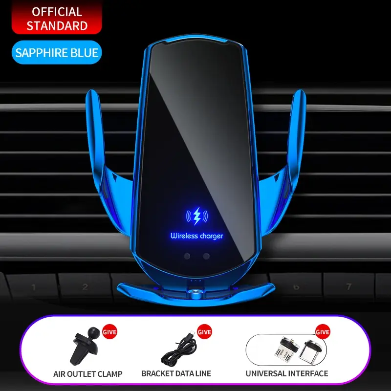 Thumbnail: New Arrival Car Charger Fast Charging Wireless Car Charger Holder 15w