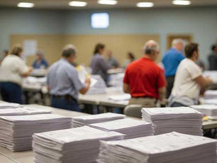 ballot counting in a room