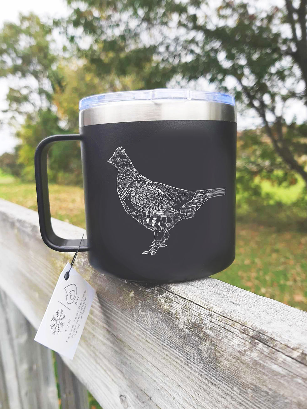 Tasse ISOTHERME - À poignée - Gélinotte