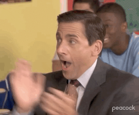 actor de The Office aplaudiendo