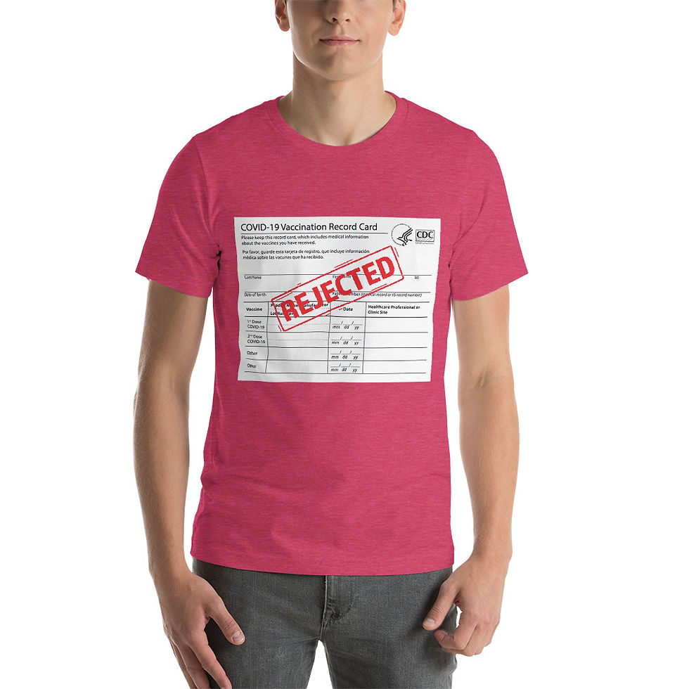Thumbnail: Covid Card Rejected Original Short-Sleeve Unisex T-Shirt
