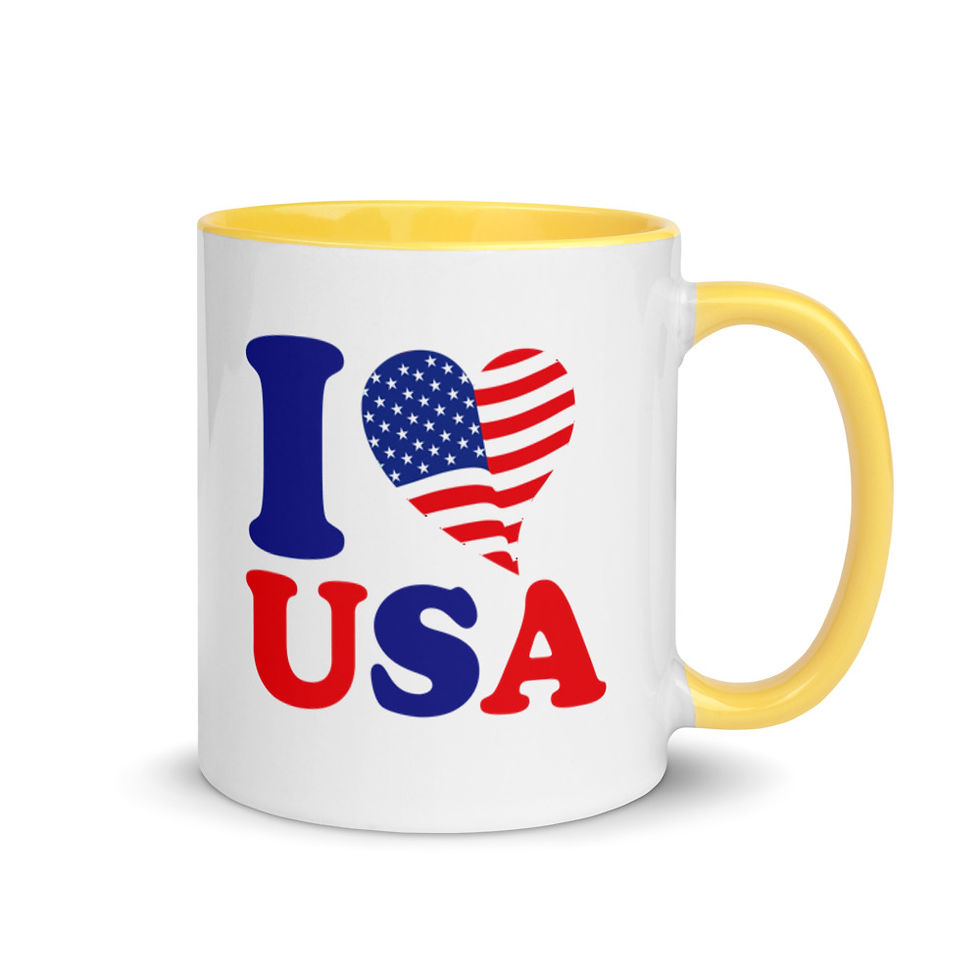 Thumbnail: I Heart USA Original Mug with Color Inside