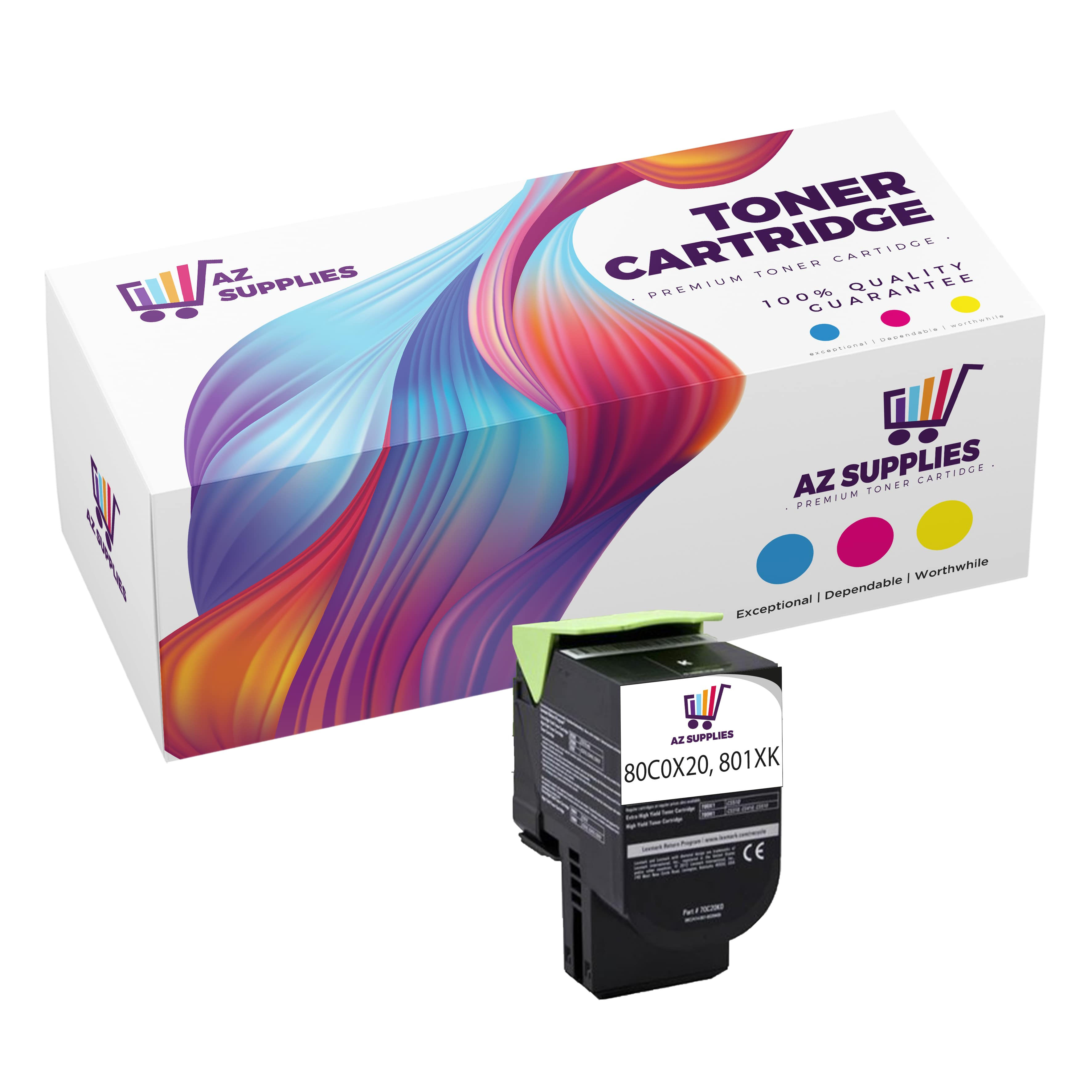 Lexmark 80C0X10 Extra High Yield Black Compatible Toner Cartridge