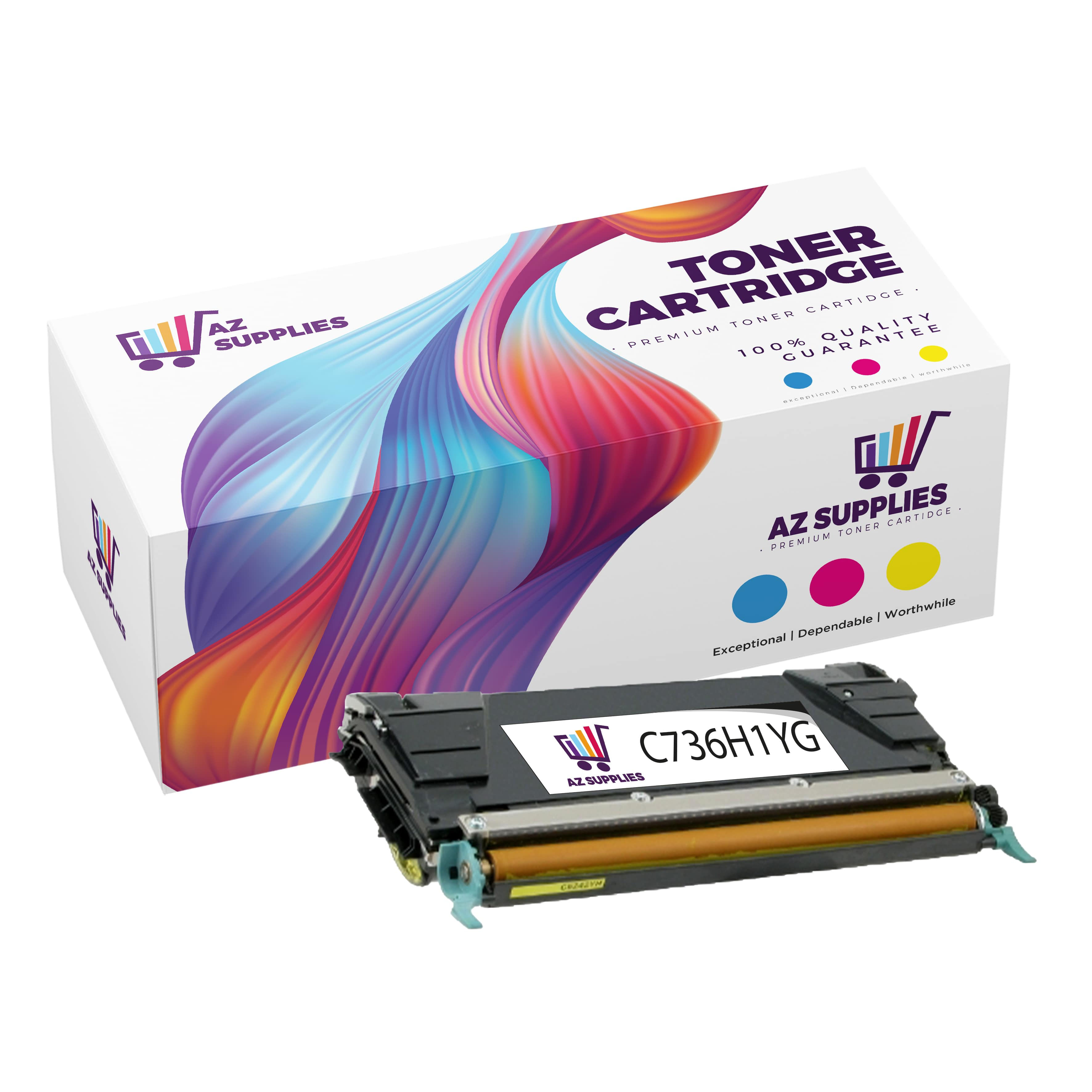 Lexmark C736H1YG Yellow Remanufactured Toner Cartridge