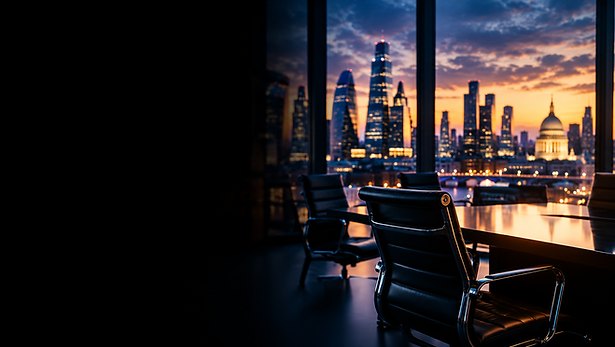 Moody Boardroom Overlooking London at Dusk.png