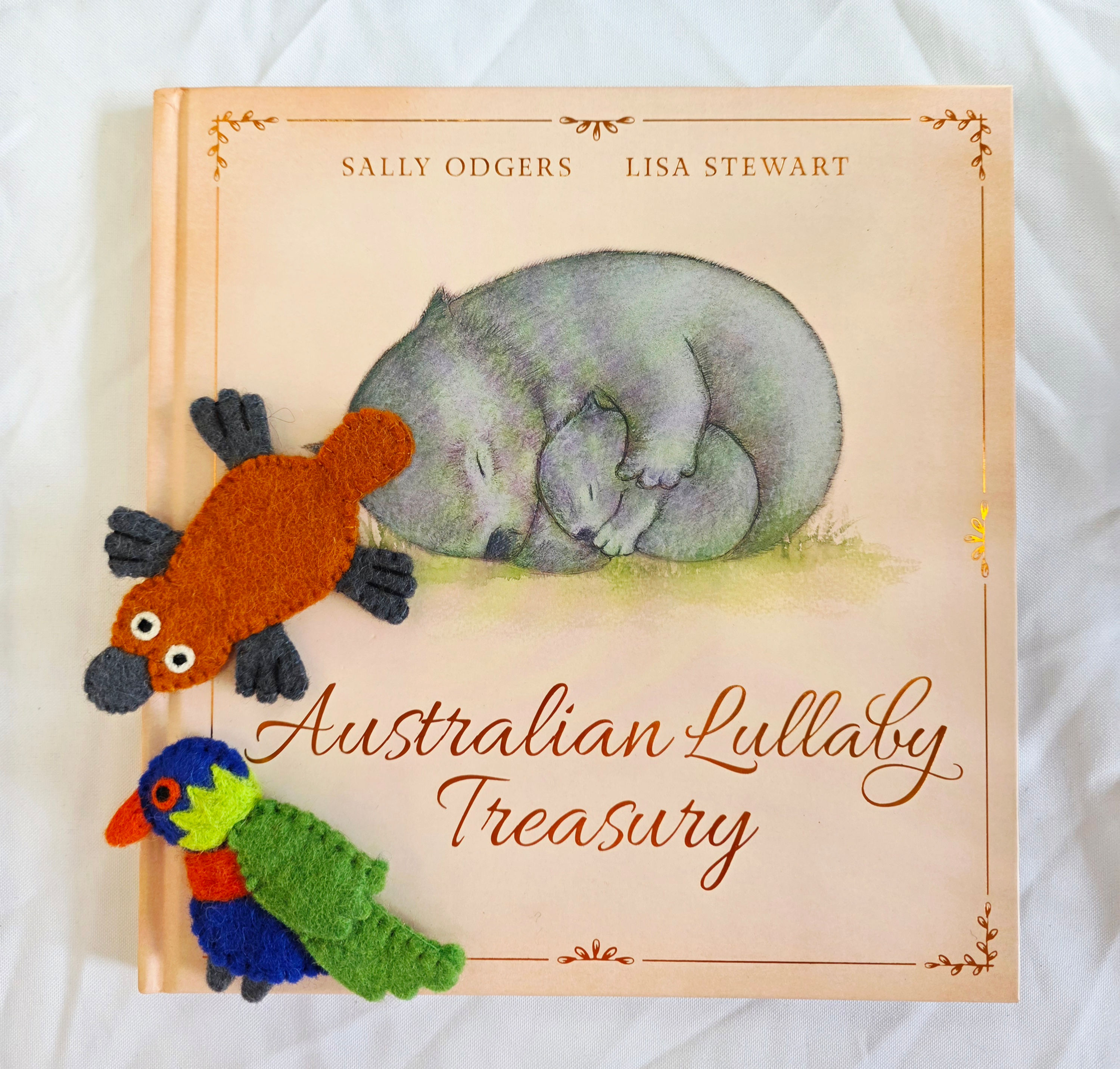 Australian Nursery Rhyme Treasury book and finger puppet set 