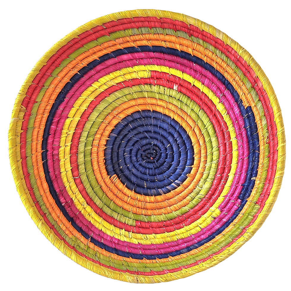 Woven shallow basket - Fiesta