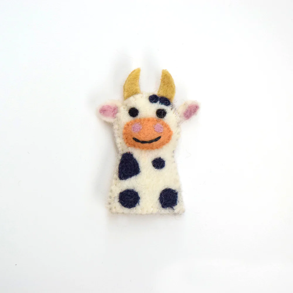 Cow sales finger puppet