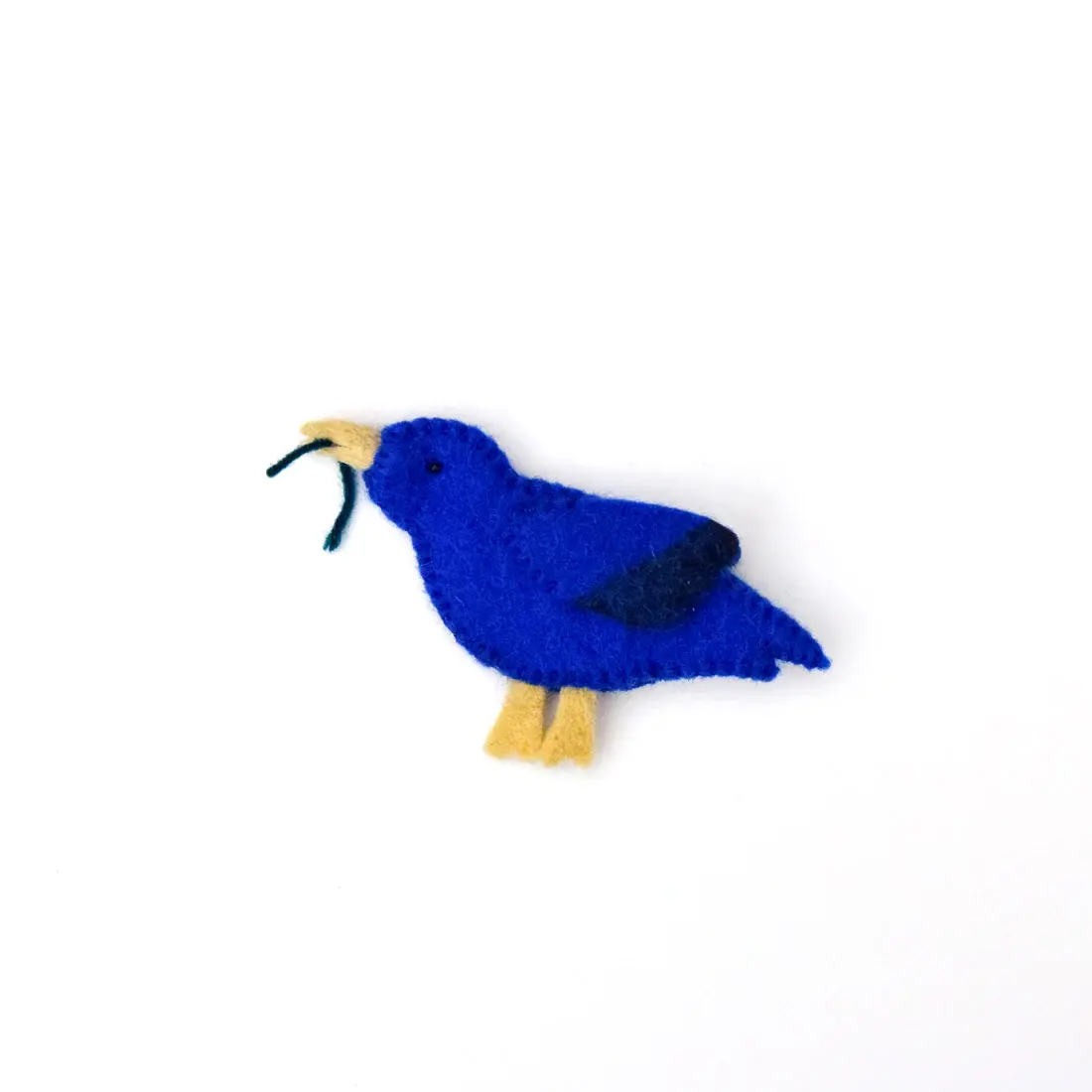 Fossika Felt Bower Bird Finger Puppet