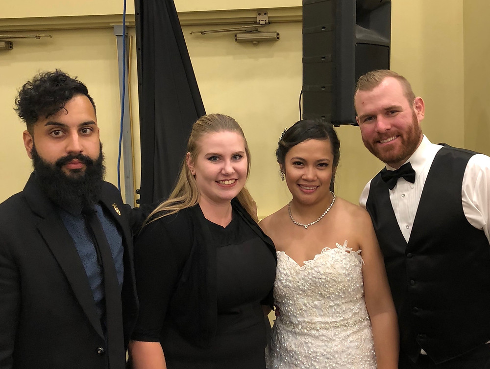 Leslie and Andrew after their awesome Winnipeg wedding