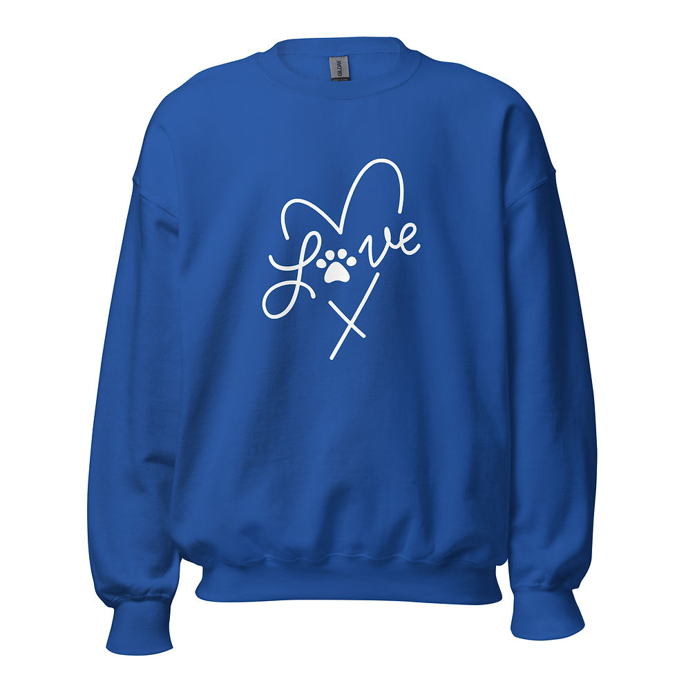 Thumbnail: Sweatshirt Dog Paw Love Graphic Unisex