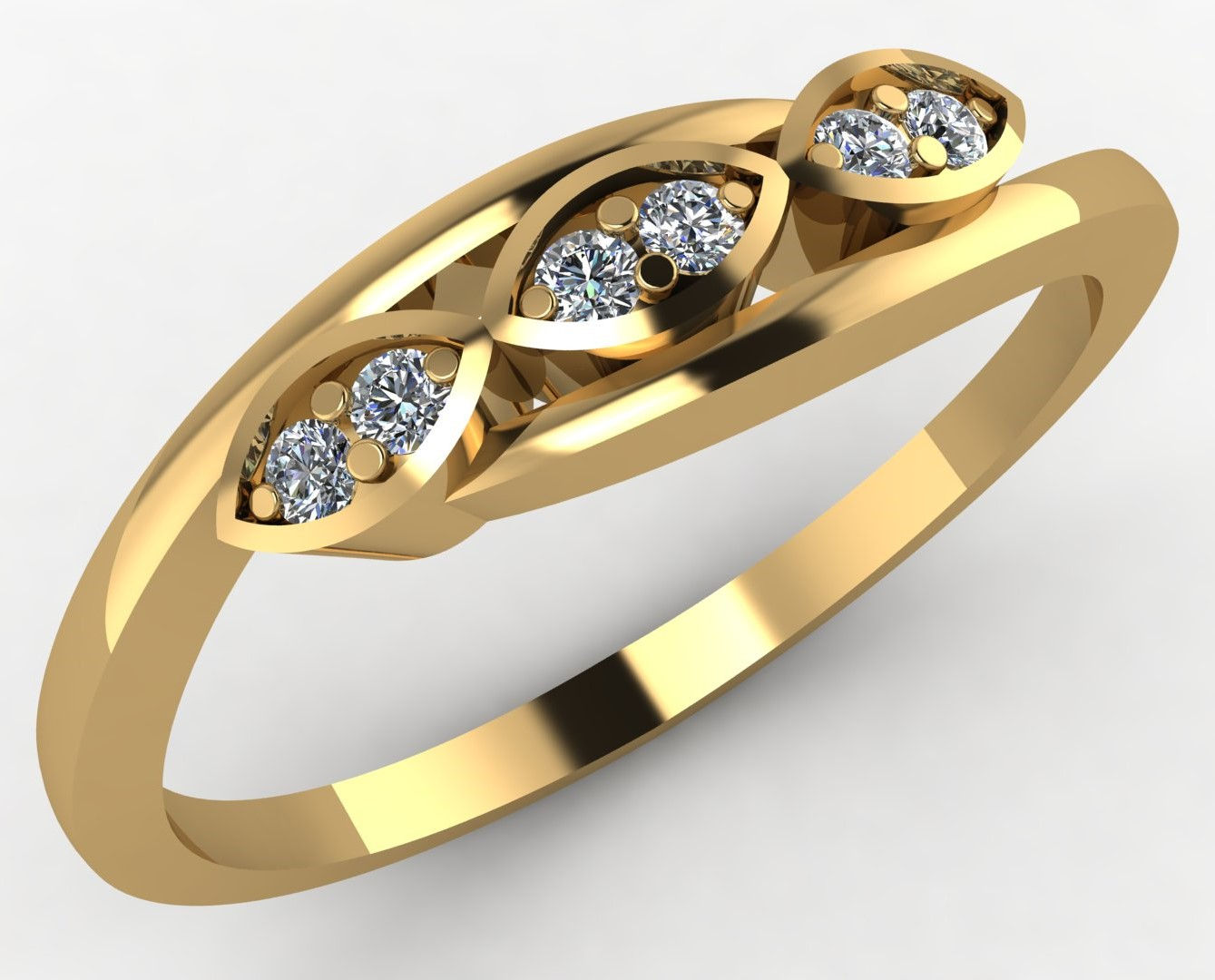ZAYA  Collection Ring GOLD 18K - 1.30 gm (YELLOW) Dia-0.06 ctw    Gross-1.31 gm