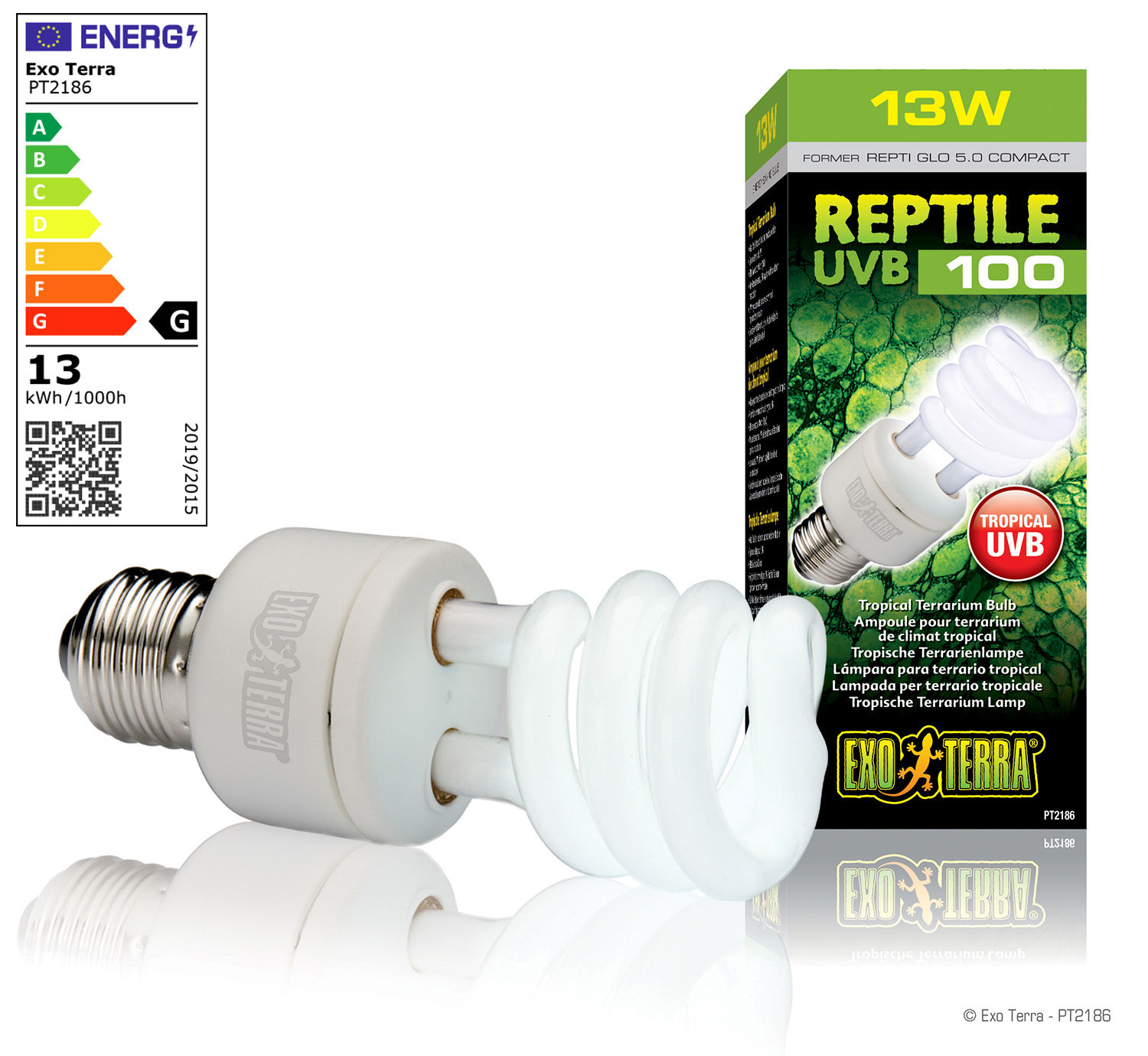 Exo Terra Reptile UVB 100, 13 Watt Kompaktlampe