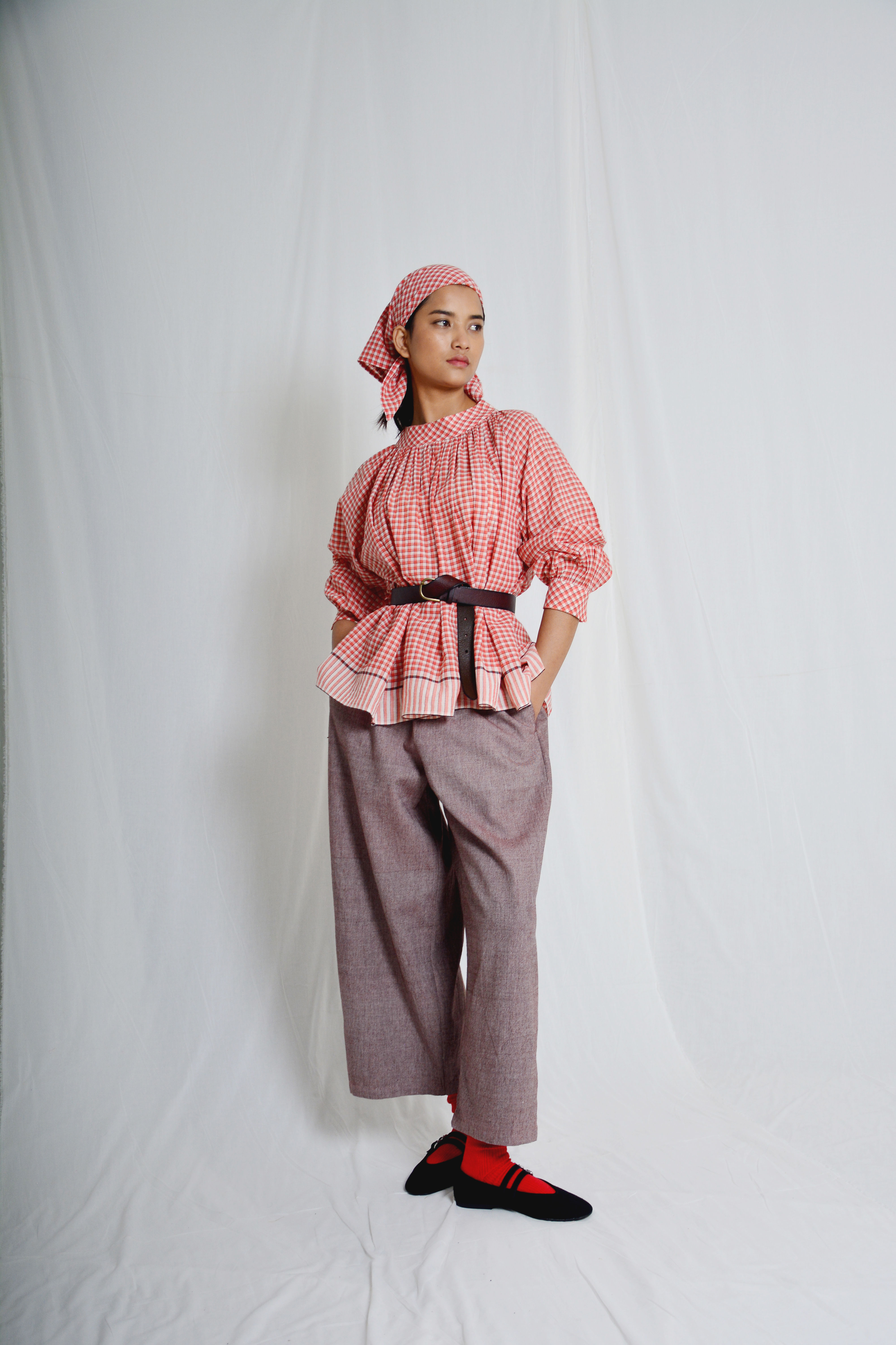 1814 - INDIRA CROP PANTS - COCOA