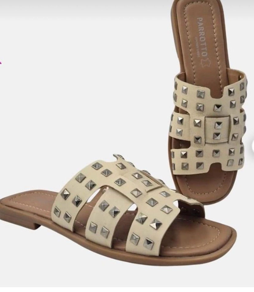 Women's Flat Studded Slippers