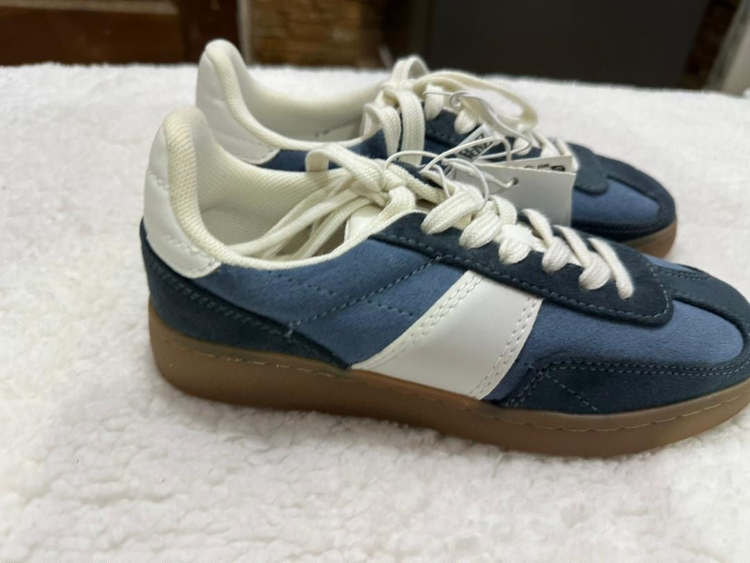 Kids Blue & White Sneakers