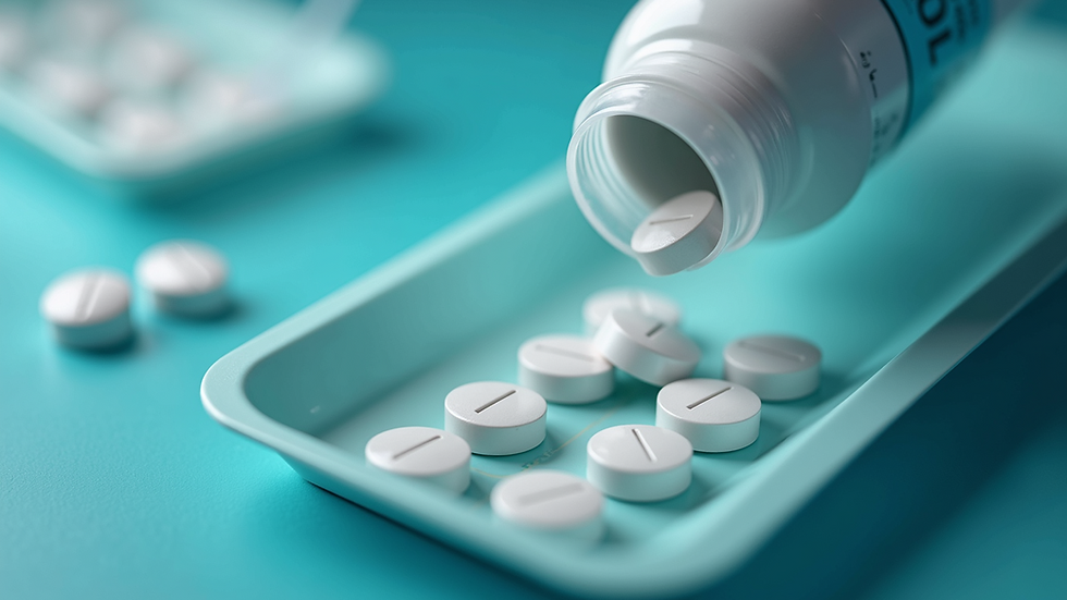 Close-up view of chemotherapy drugs in a medical tray