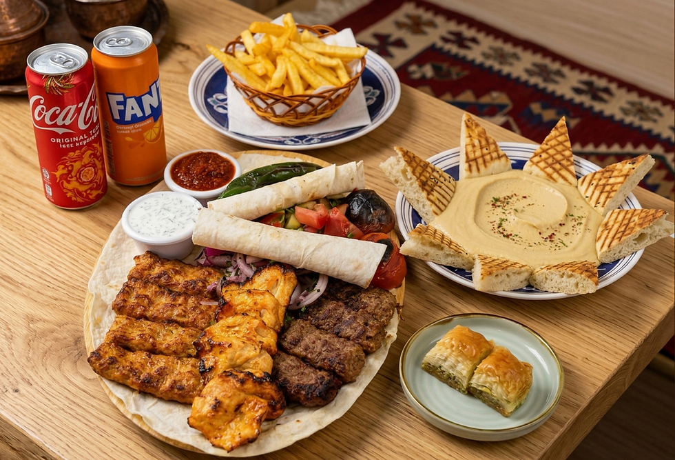 Mixed Grill Feast for 2 people at Donergy Turkish Restaurant near Suntec City Mall and Marina Square.