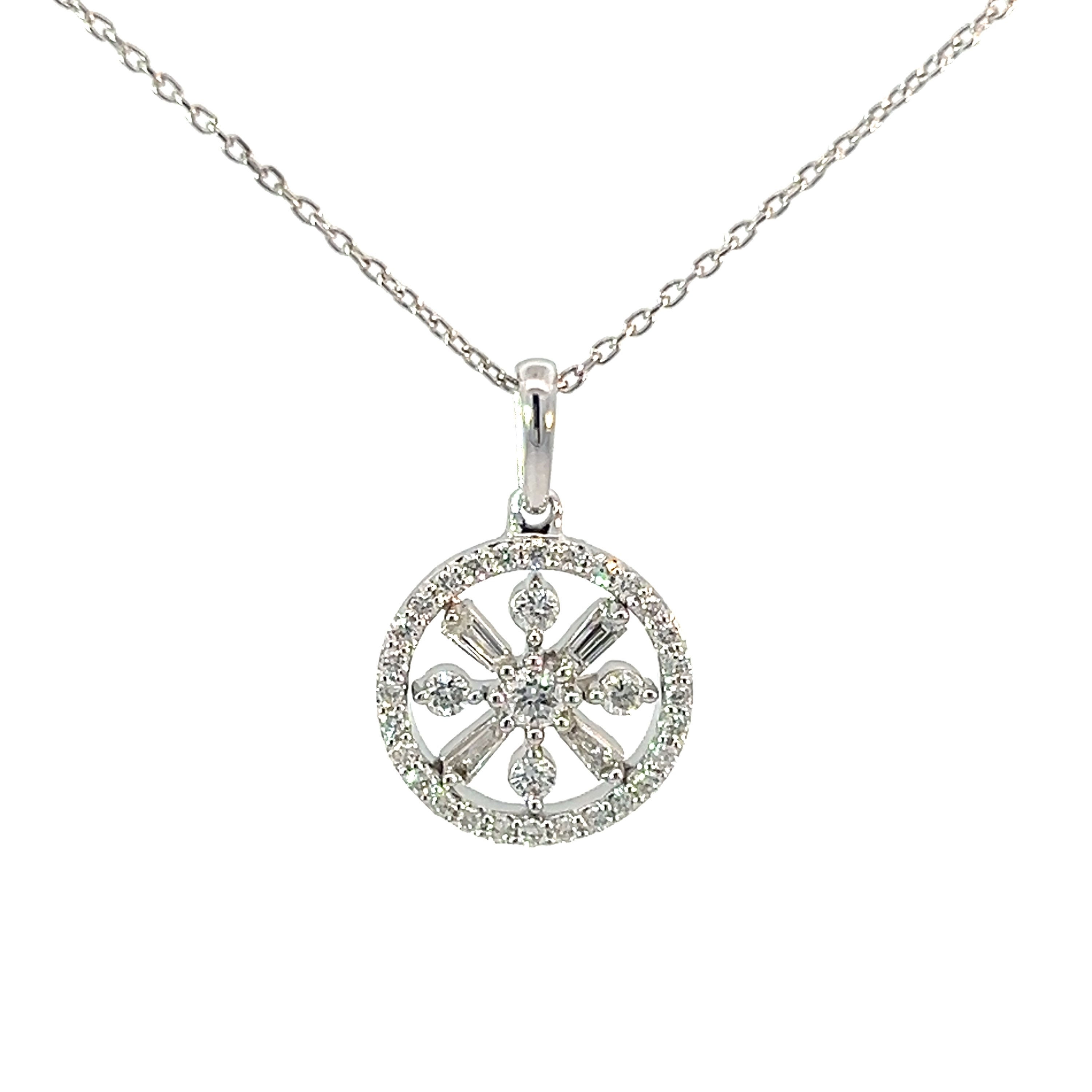 14KT WHITE GOLD DIAMOND NECKLACE