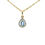 Thumbnail: 14KT YELLOW GOLD YOGO SAPPHIRE AND DIAMOND PENDANT