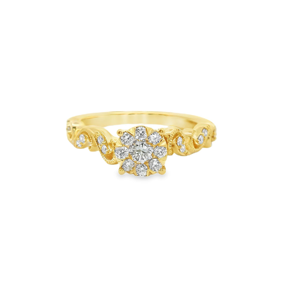 14KT YELLOW GOLD DIAMOND ENGAGMENT RING