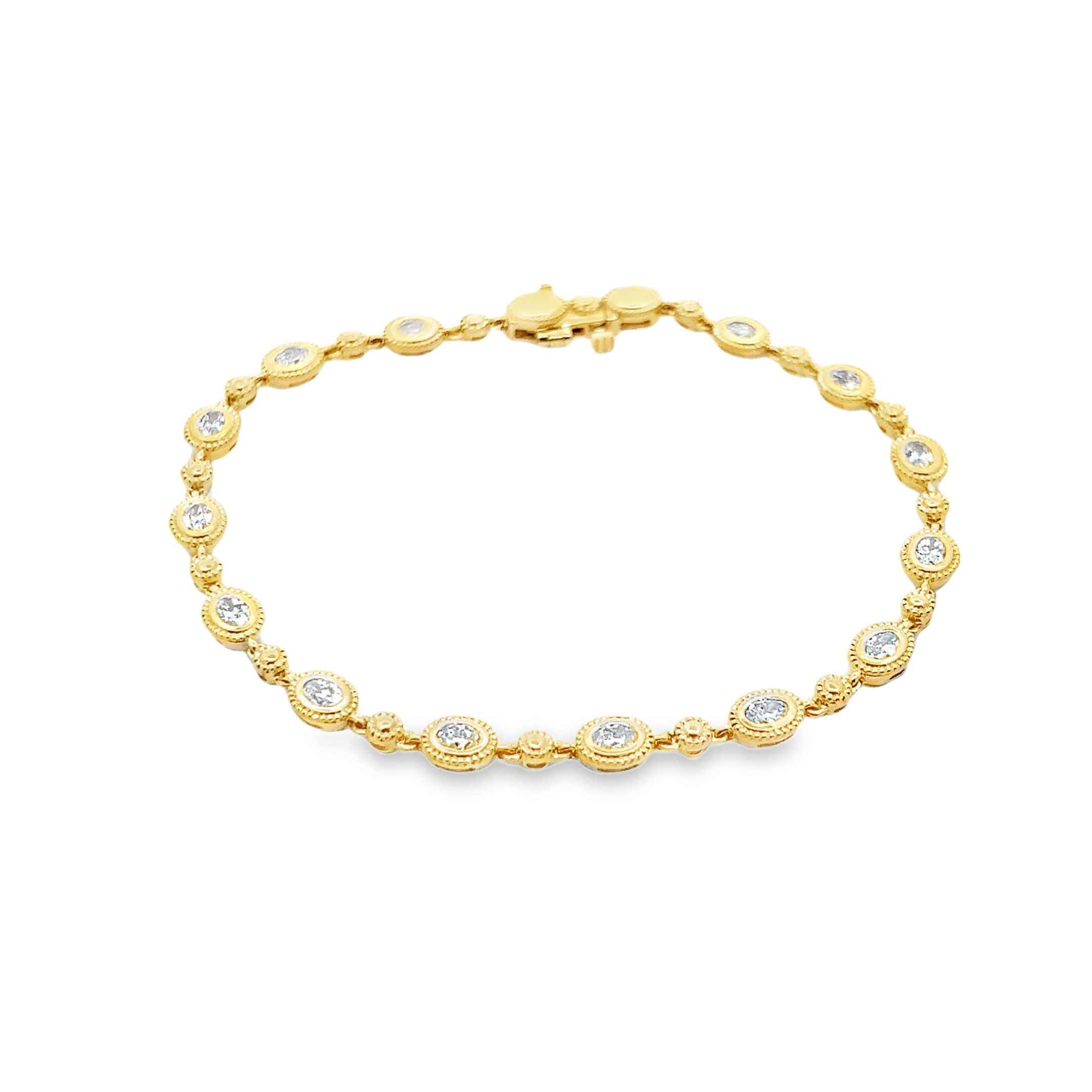 14KT YELLOW GOLD DIAMOND BRACELET
