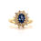 Thumbnail: 14KT YELLOW GOLD YOGO SAPPHIRE AND DIAMOND RING