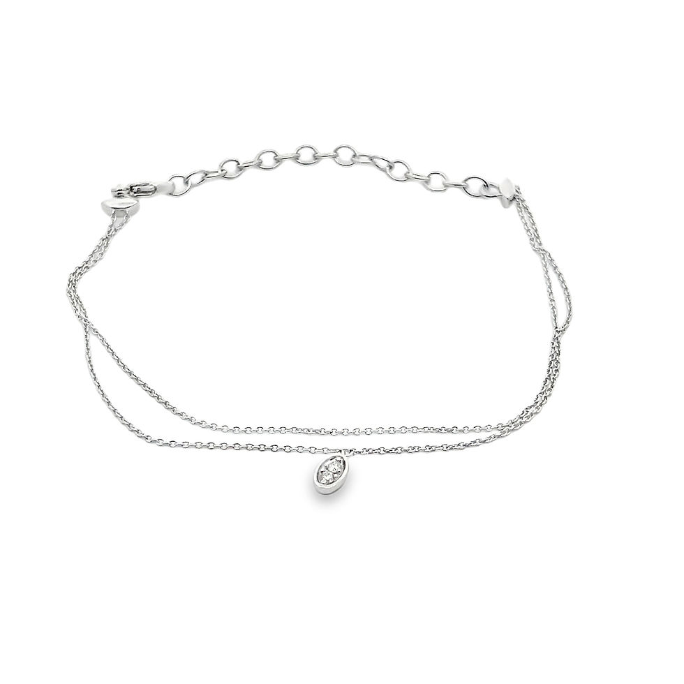 STERLING SILVER DIAMOND BRACELET