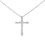 Thumbnail: 14KT WHITE GOLD DIAMOND CROSS PENDANT