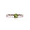 Thumbnail: 10KT WHITE GOLD PERIDOT AND DIAMOND RING
