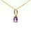 Thumbnail: 14KT YELLOW GOLD AMETHYST PENDANT