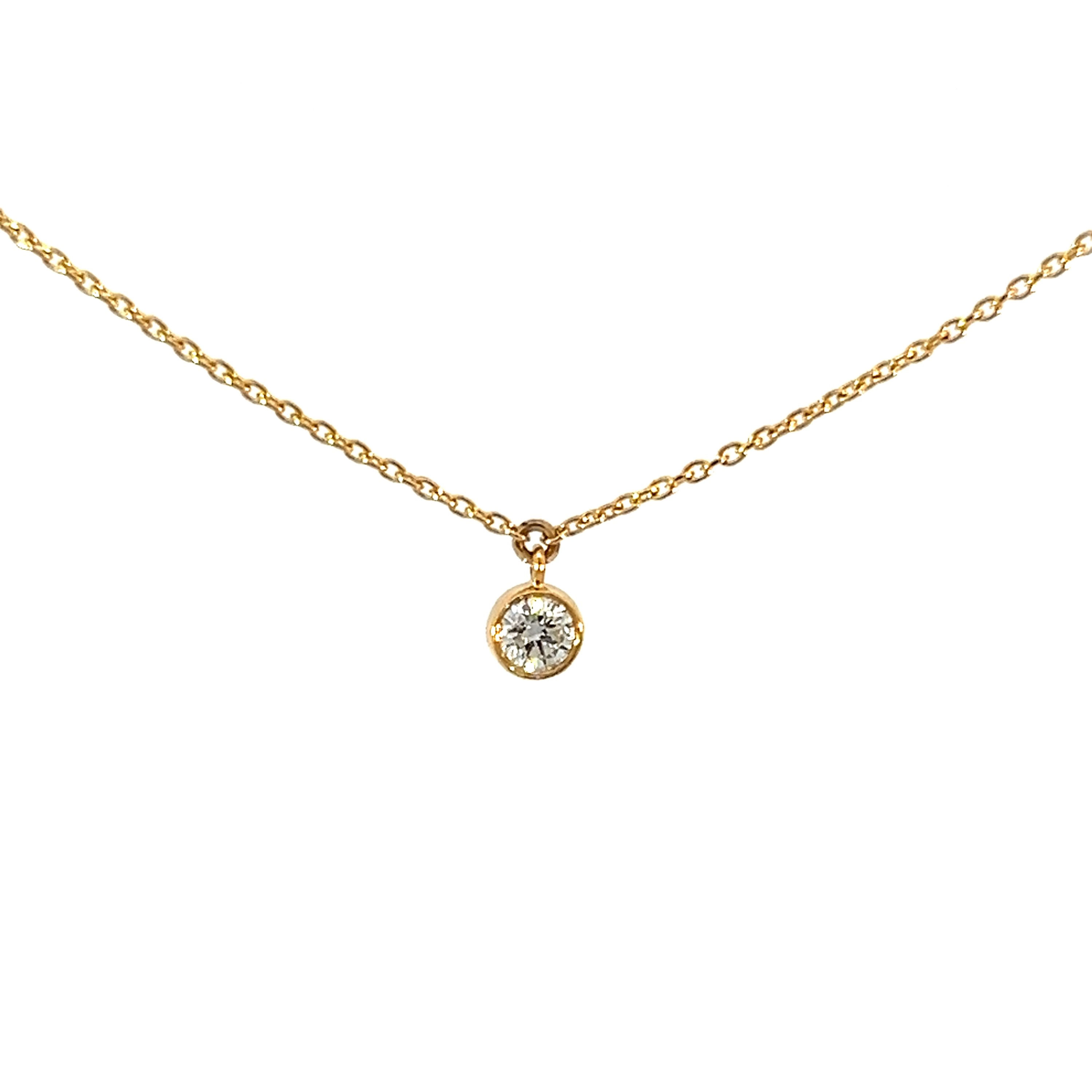 14KT YELLOW GOLD DIAMOND NECKLACE