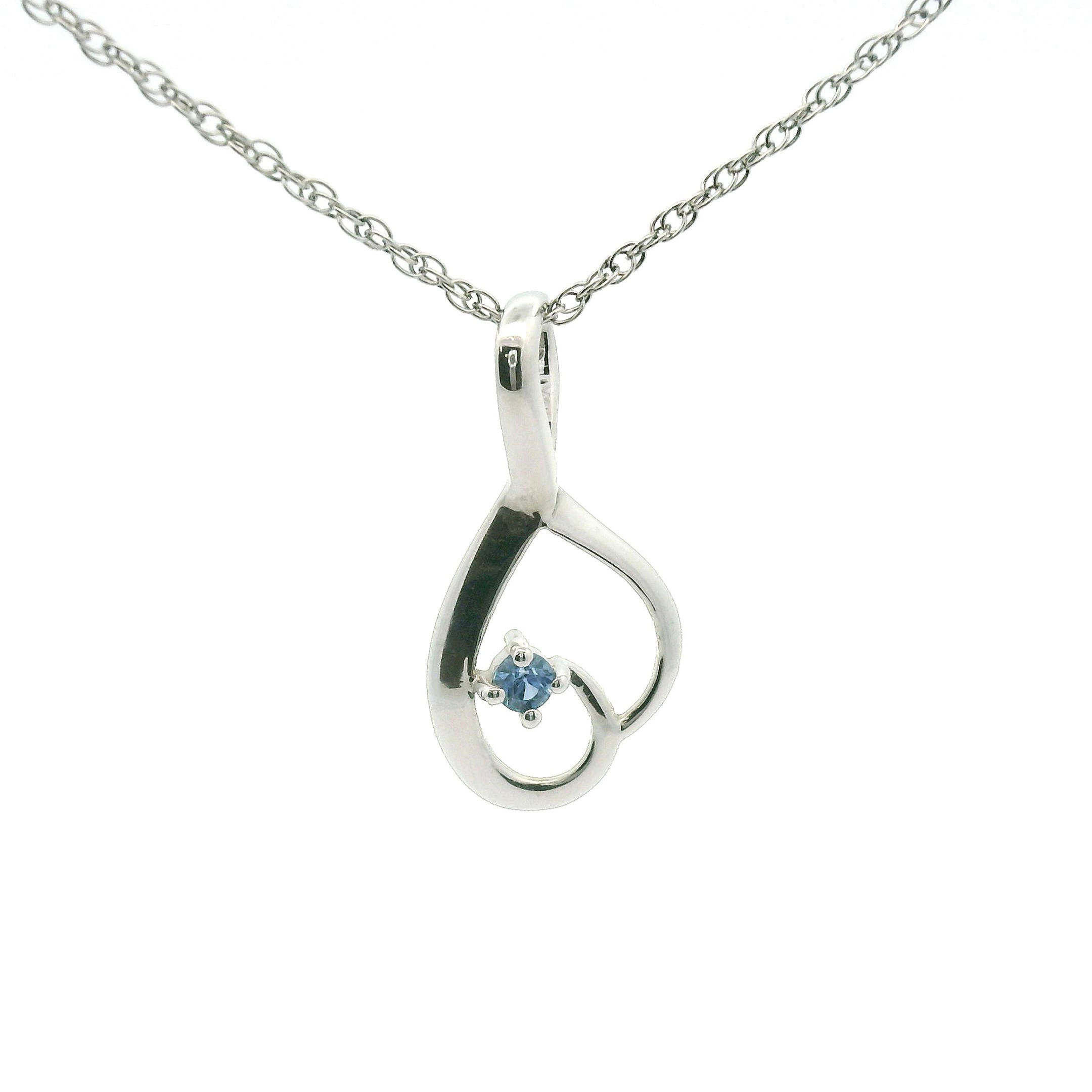 STERLING SILVER YOGO SAPPHIRE PENDANT
