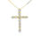Thumbnail: 14KT YELLOW GOLD DIAMOND CROSS PENDANT