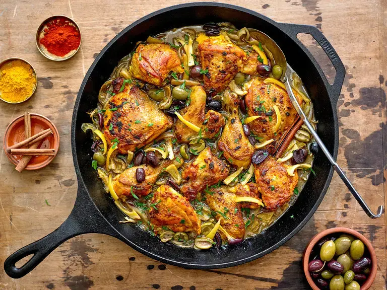 Chicken Tagine with Preserved Lemons & Olives