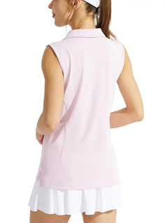 Pink Light-weight Sleeveless Polo